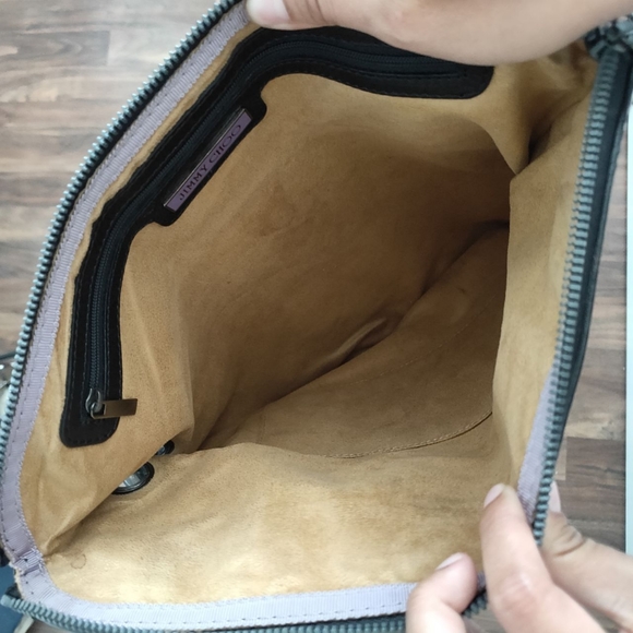 Jimmy Choo Black Leather And Suede Marin Oversized Wristlet Clutch - Picture 8 of 8